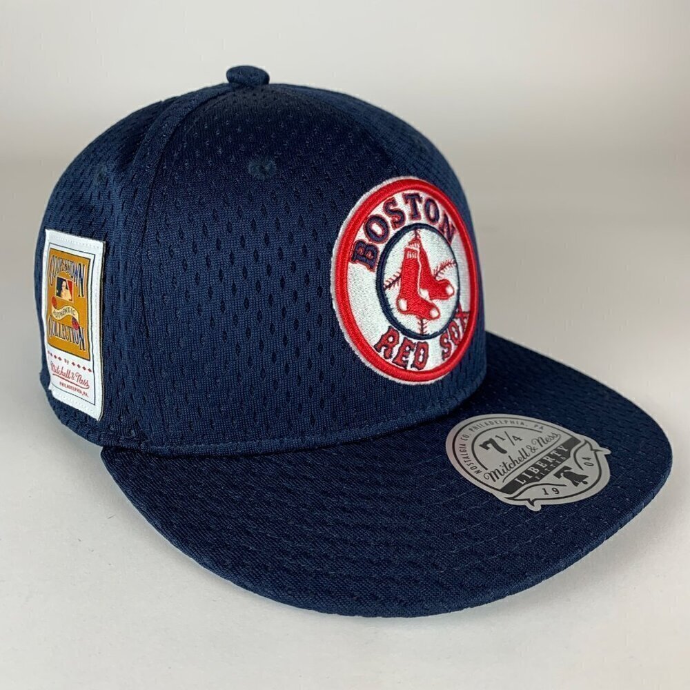 Boston Red Sox MLB Mitchell & Ness Cooperstown Collection Fitted Hat 7 1/4 New
